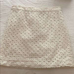 White eyelet skirt